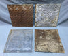 4 Sq Ft Antique Shabby Tin Ceiling 12x12 Ceiling Tin Panels VTG Old 1865-24B