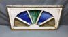 Antique 5 Lite 18x34 Stained Slag Glass Transom Window Shabby Old VTG 1965-24B