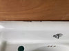 Vintage 27x15 Cast Iron White Porcelain High Back Half Round Wall Sink 34-25E