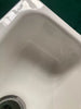 Small Vtg Mid Century 18x12 Cast Iron White Porcelain Drop In Prep Sink 405-24E