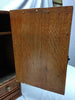 Antique Country Lodge Wood Medicine Cabinet Cupboard Oval Mirror Drawers 116-24B