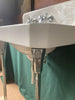 Vtg 20x14 Mid Century White Porcelain Wall Sink Old Standard Chrome Legs 407-24E