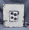 Antique VTG Shabby Tin Ceiling Metal 8X10 Picture Frame 20x23 Chic Old 1978-24B