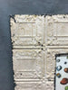 Antique VTG Shabby Tin Ceiling Metal Photo 8X10 Picture Frame 23 SQ. Chic Old 1975-24B