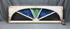 Antique 5 Lite 18x56 Stained Slag Glass Transom Window Shabby Old VTG 1964-24B