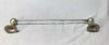 Antique 17" Glass Nickel Brass Towel Bar Ball End Brasscrafters VTG Old 1974-24B