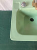 Vtg Mid Century Ceramic 20x19 Pale Jade Green Crane Drop In Bath Sink Old 16-25E