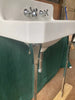 Vtg 20x14 Mid Century White Porcelain Wall Sink Old Standard Chrome Legs 407-24E