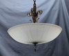 VTG Art Deco Brass Glass Ceiling Florete Light Fixture Shabby Old Chic 11-25B