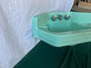 Vtg Mid Century 24" Jadeite Ming Green Corner Wall Sink Standard Bath 371-24E