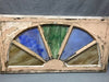 Antique 5 Lite 18x34 Stained Slag Glass Transom Window Shabby Old VTG 1965-24B