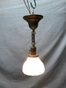 Victorian Hanging Ceiling Light Fixture 5" Scalloped Milk Glass Shade 1971-24B