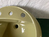 Vtg Avocado Green 16x19 Oval Self Rimming Drop In Sink NOS Crane Old 30-25E