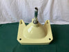 Small Vtg 18x14 Deco Mid Century Manchu Yellow Bath Sink Standard Old 377-24E