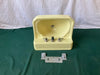 Small Vtg 18x14 Deco Mid Century Manchu Yellow Bath Sink Standard Old 377-24E