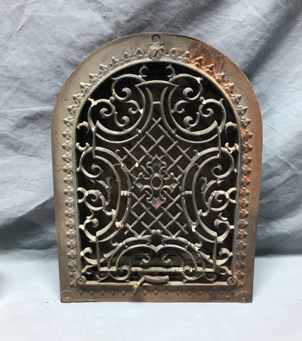 Antique Arch Dome Top 8x12 Heat Grate Wall Register Maltese Cross Gothic 204-24B