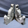 Pair Shabby White Acorn Drop Finial Porch Brackets VTG Corbels Chic Old 1660-24B