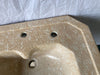 Antique Ceramic Marble Porcelain Pedestal Sink Vtg Trenton Bath Signed 94-24E