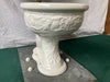 Antique White Porcelain Ornate Embossed Toilet Bowl Oak Tank Vtg Acme Old 95-24E
