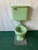 Antique Jadeite Ming Green Complete Toilet Standard Dovoro Old Vtg Bath 98-24E