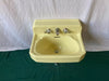 Small Vtg 18x14 Deco Mid Century Manchu Yellow Bath Sink Standard Old 377-24E