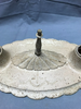 VTG Decorative Double Cast Iron Ceiling Flush Mount Light Fixture Old 1767-22B