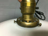Antique Brass Light Fixture VTG 9" Milk Glass Saucer Shade 237-22B